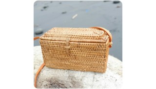 sling bags rectangle grass rattan sequare handwoven